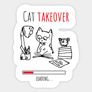 Cat Takeover Sticker